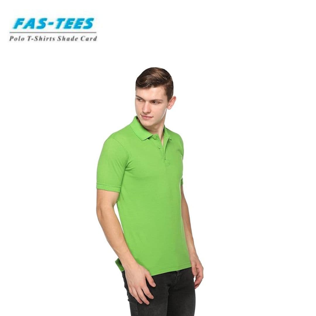 PIKMEE Men's FAS-TEES Polo T Shirt Parrot Green