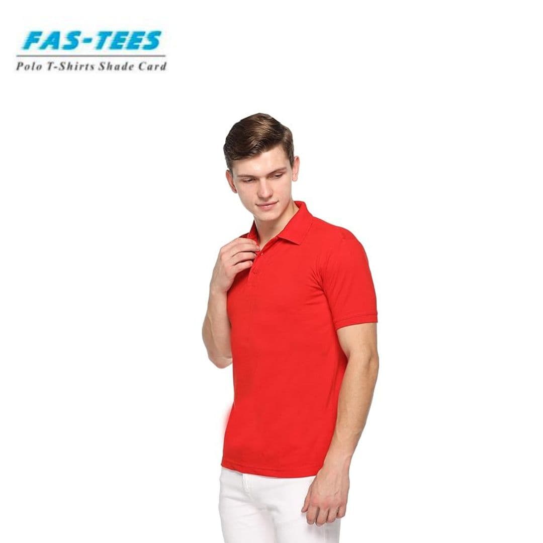 PIKMEE Men's FAS-TEES Polo T Shirt Red