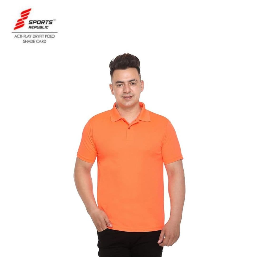 PIKMEE Men's SPORTS REPUBLIC Play  Polo T Shirt F-Orange