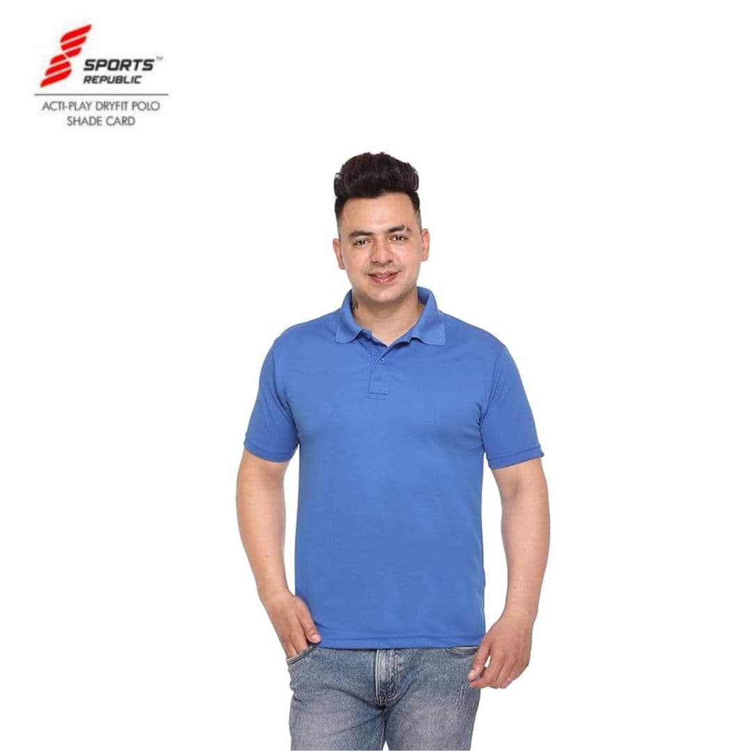 PIKMEE Men's SPORTS REPUBLIC Play  Polo T Shirt  R-Blue