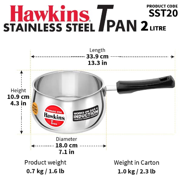 Hawkins 2 Litre Induction Sauce Pan