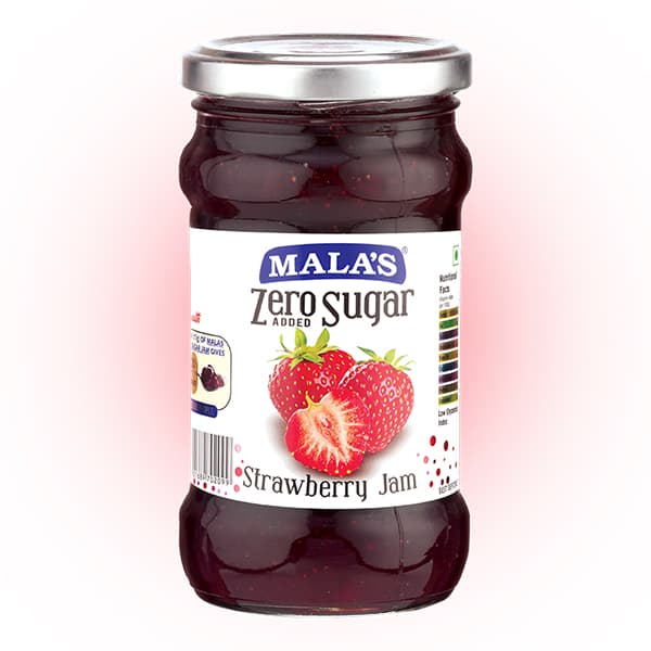 Mala's Strawberry Zero Added Sugar Jam 350gm