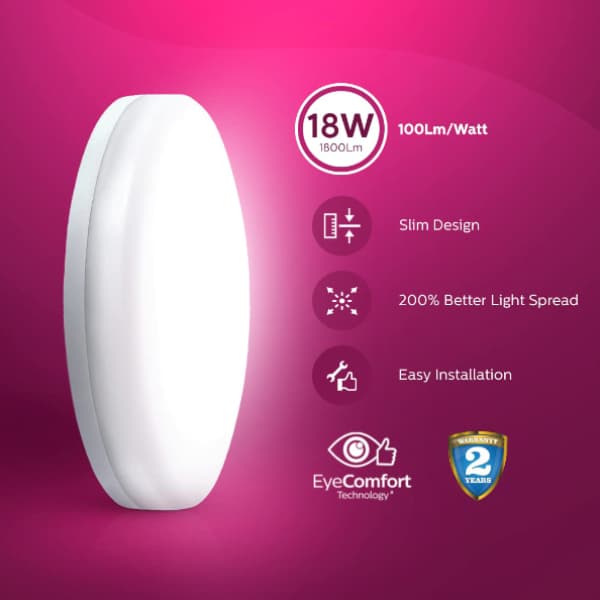 Philips 18W Round Surface Light Full Glow White