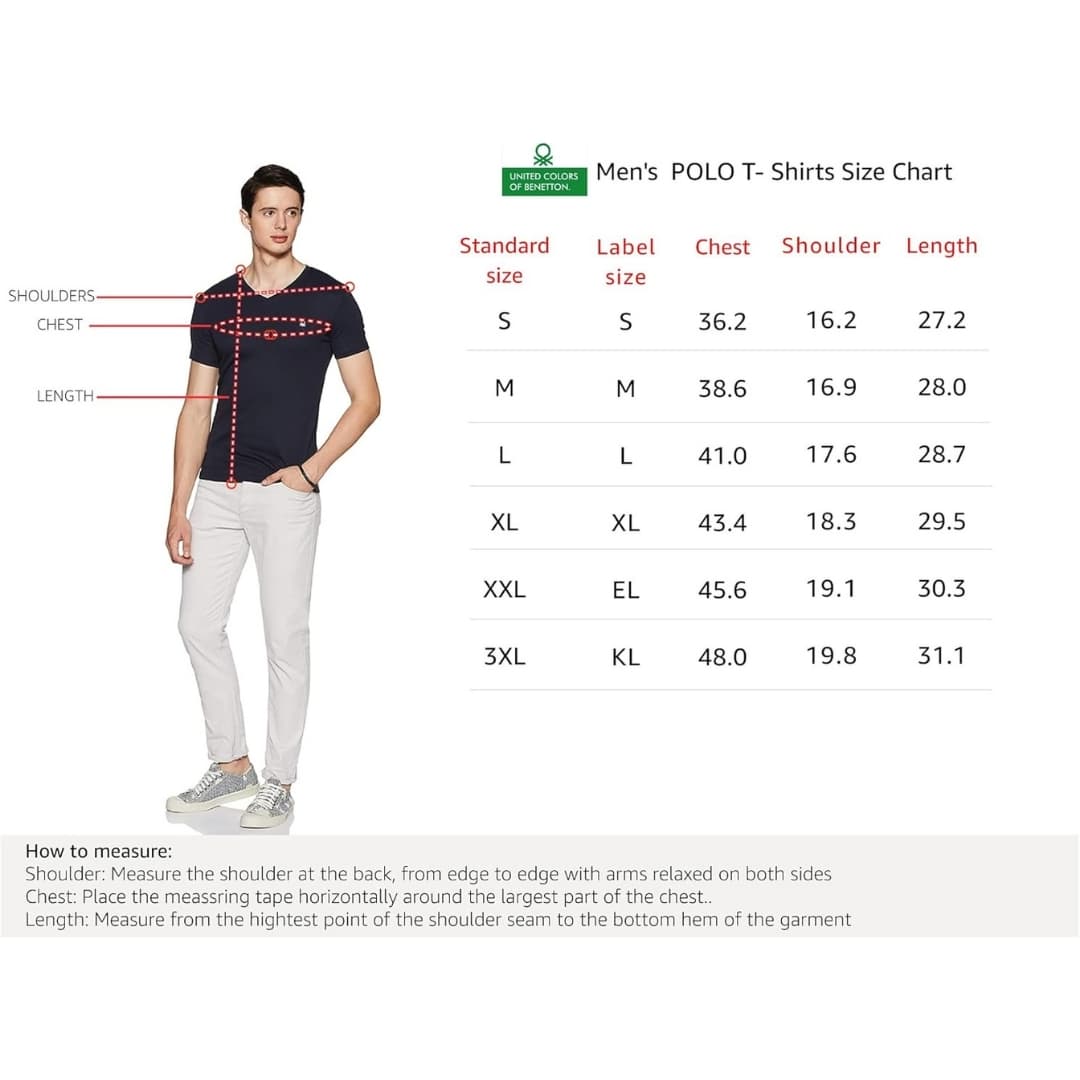 United Colors of Benetton Men's Green Lycra Polo T-Shirt