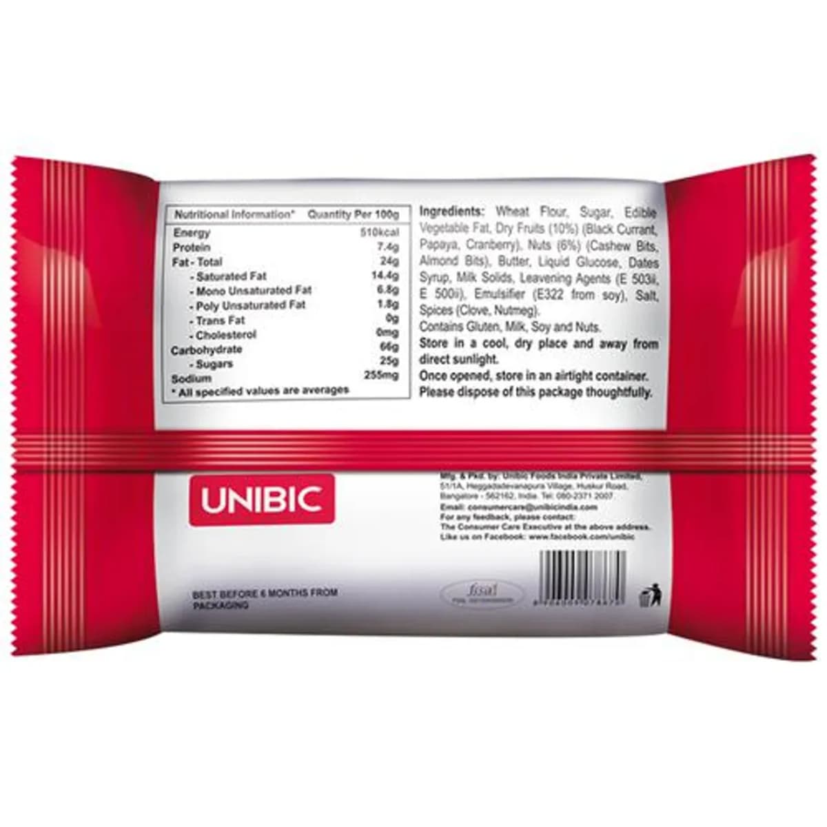 Unibic Cookies Fruit & Nut 150 G Pack of 3