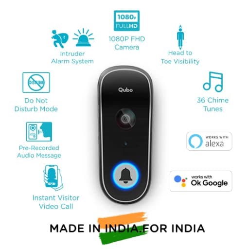 Qubo Smart Wifi Wireless Video Doorbell