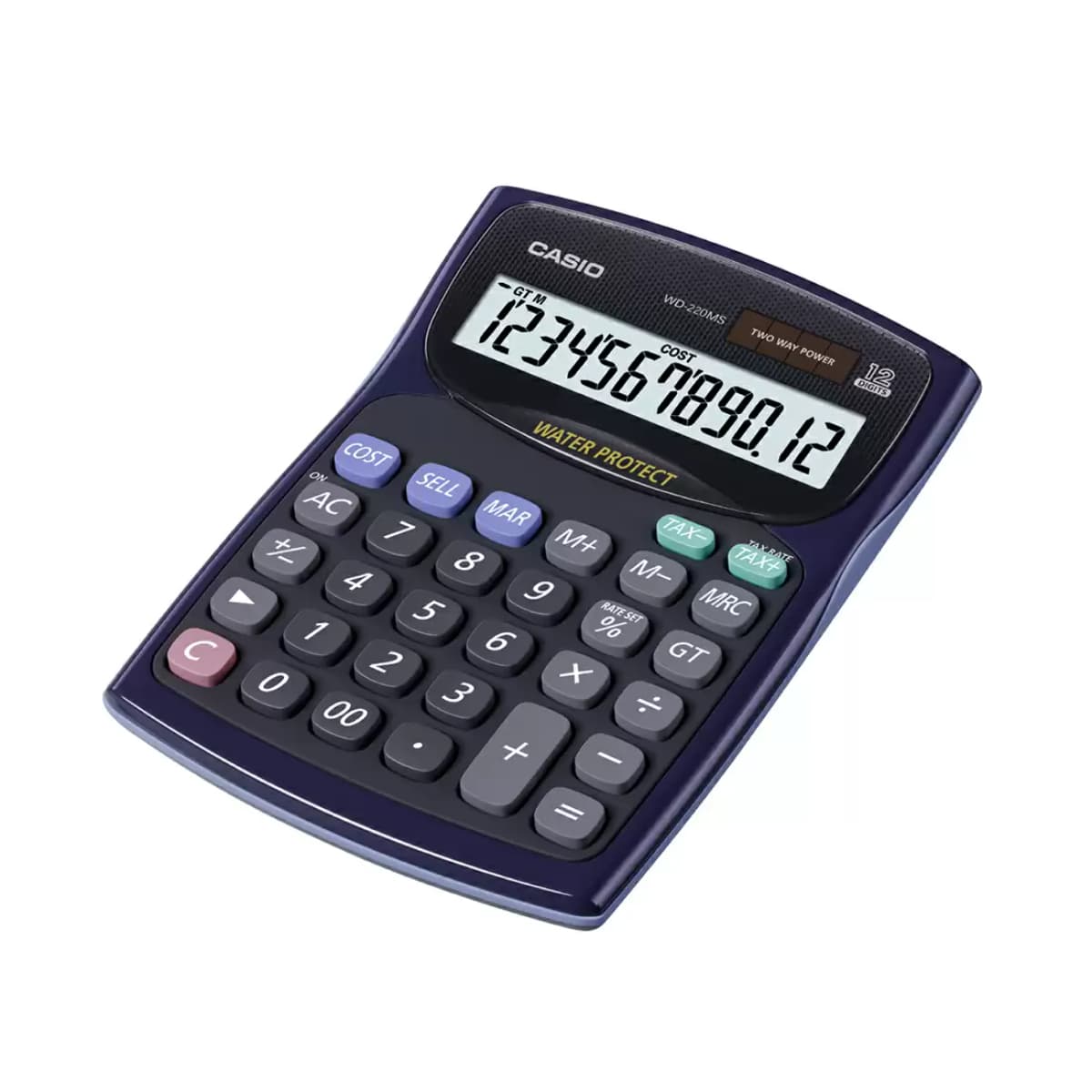 Casio WD-220MS Water Protected and Dust Proof Standard Calculator