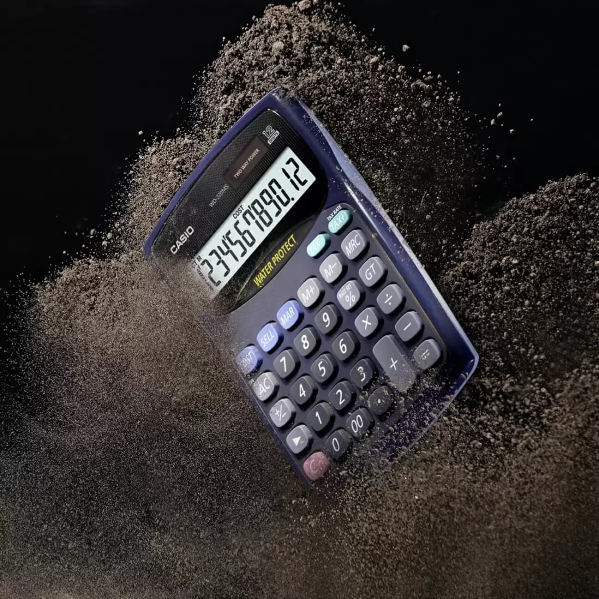 Casio WD-220MS Water Protected and Dust Proof Standard Calculator