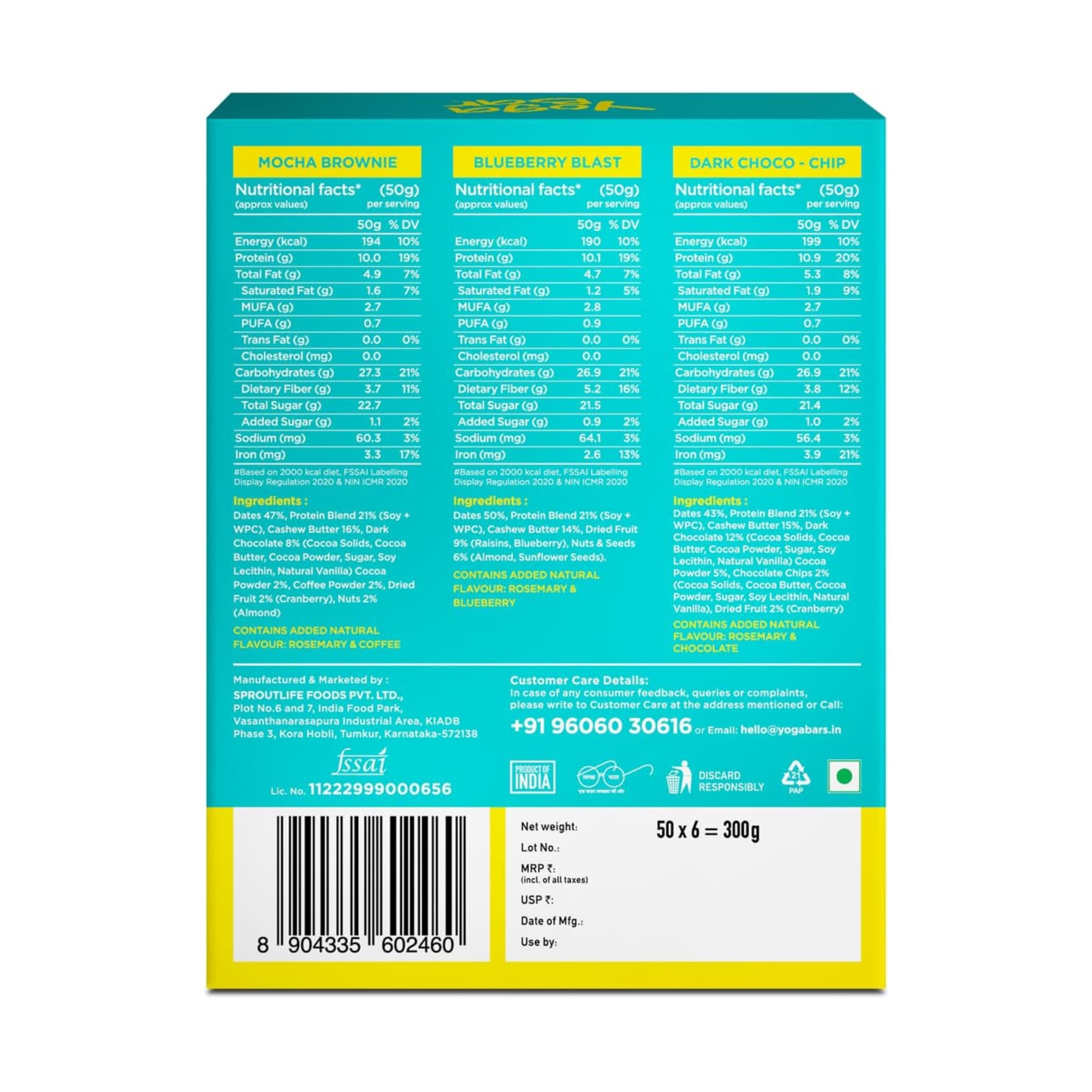 Daily 10g Protein Bar - 300g (Pack of 6)