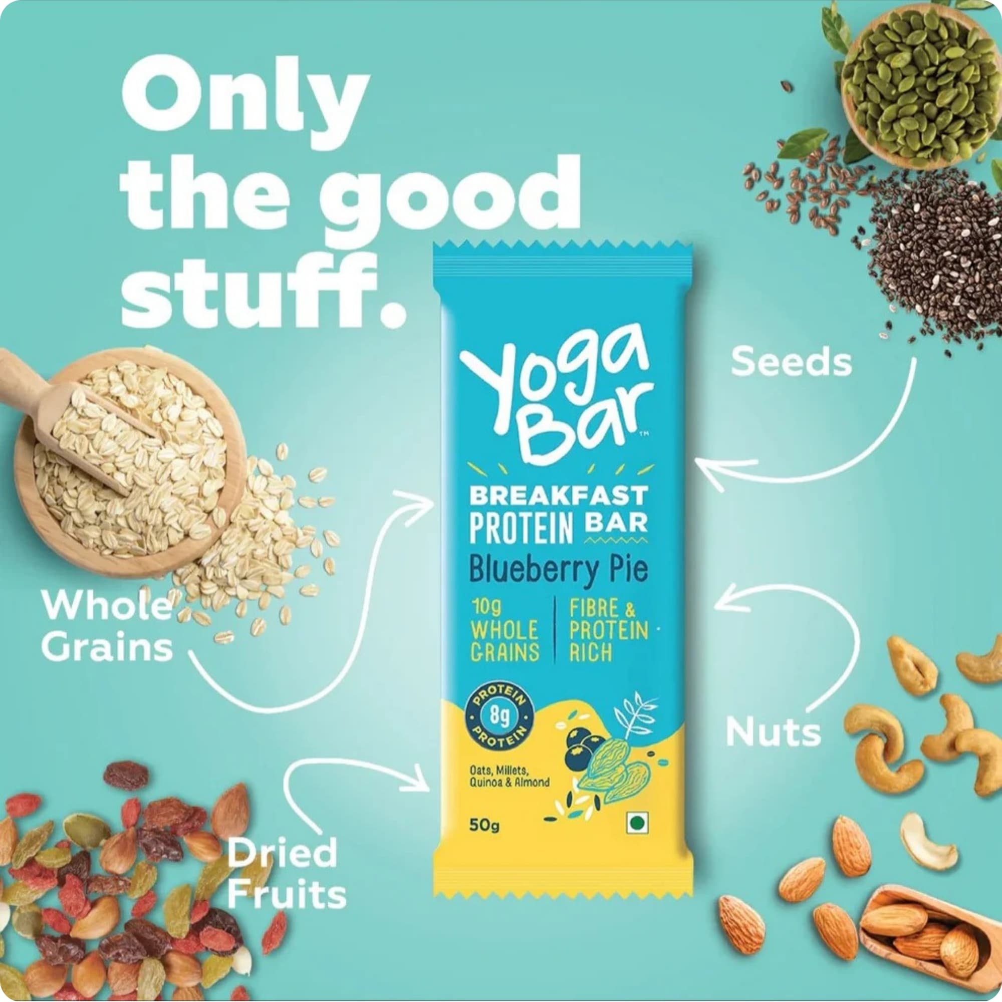 Breakfast Bar Variety Pack - 300g (Pack of 6)