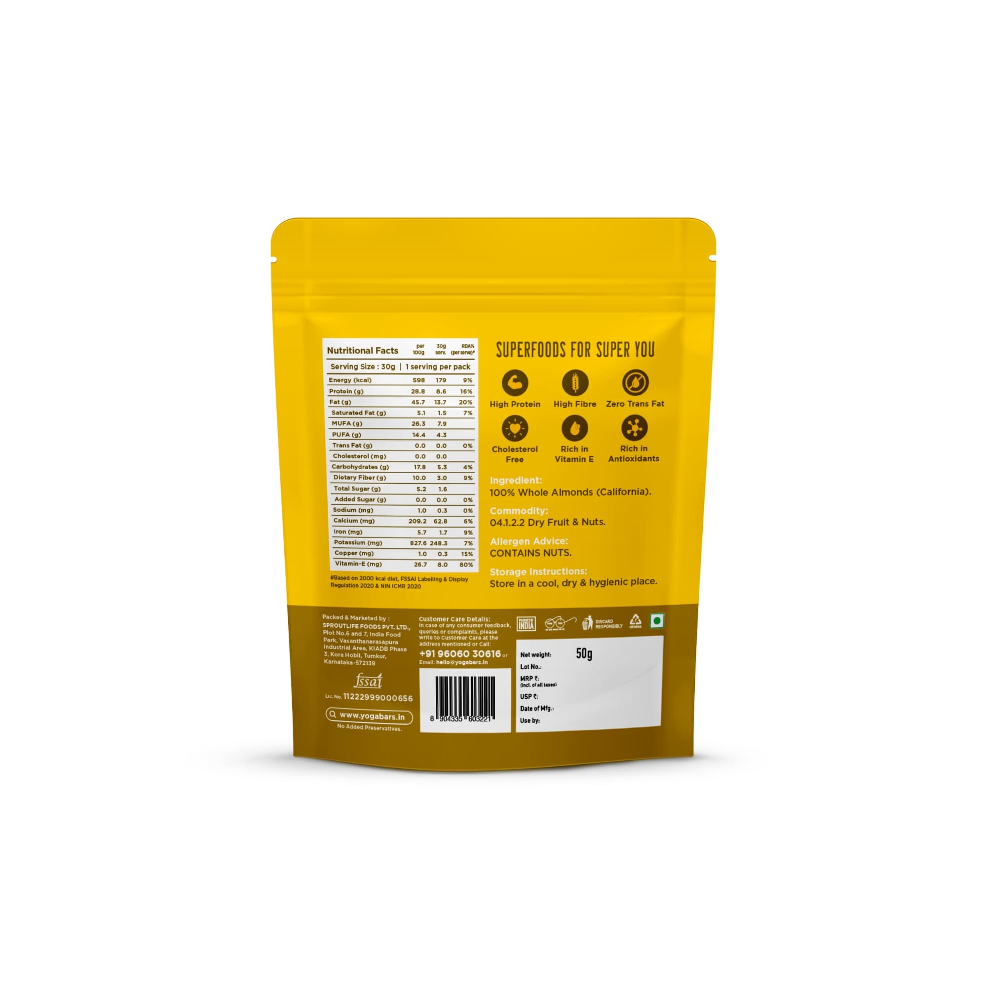 California Almonds - 50g