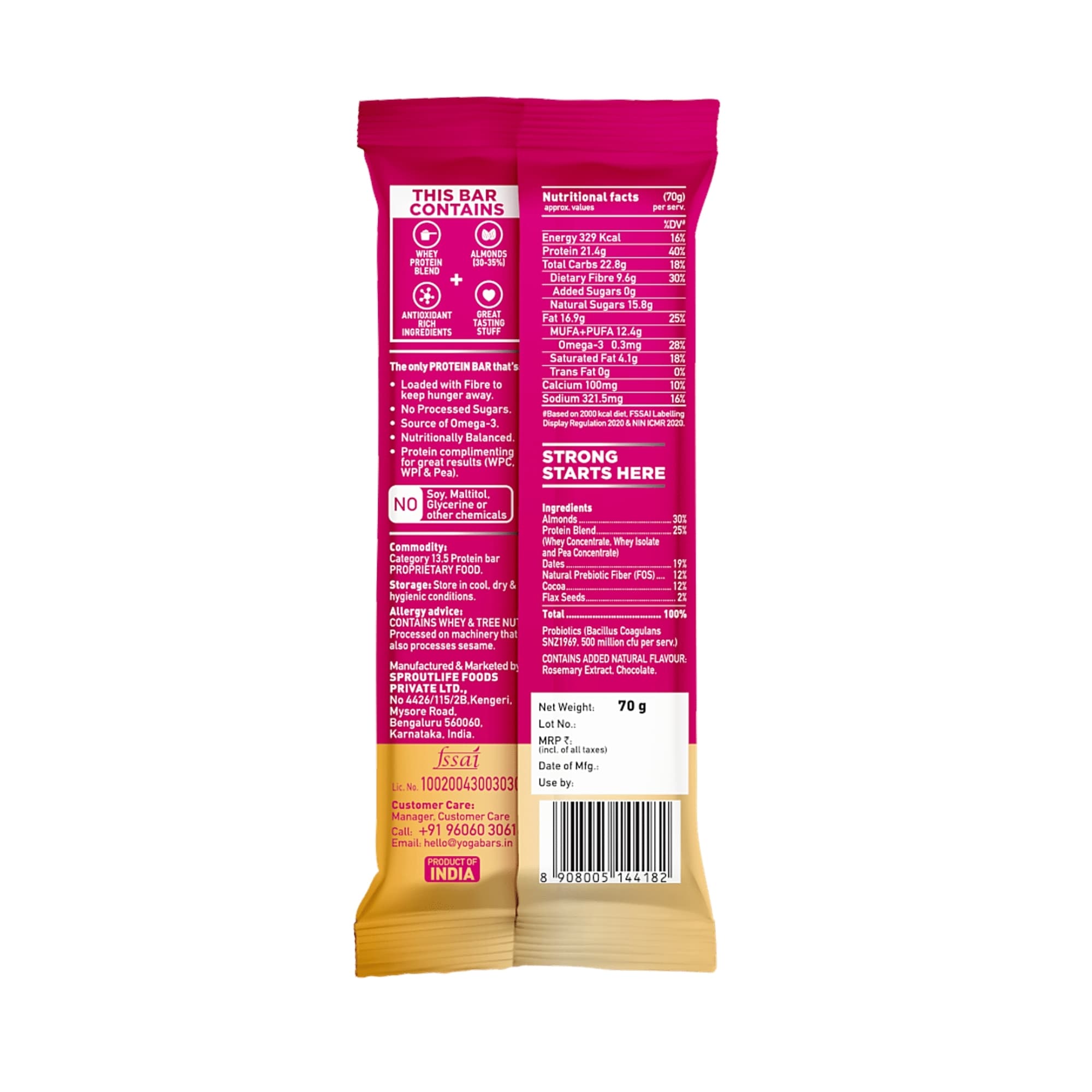 20g NAS Protein Bar - Double Chocolate - 70g