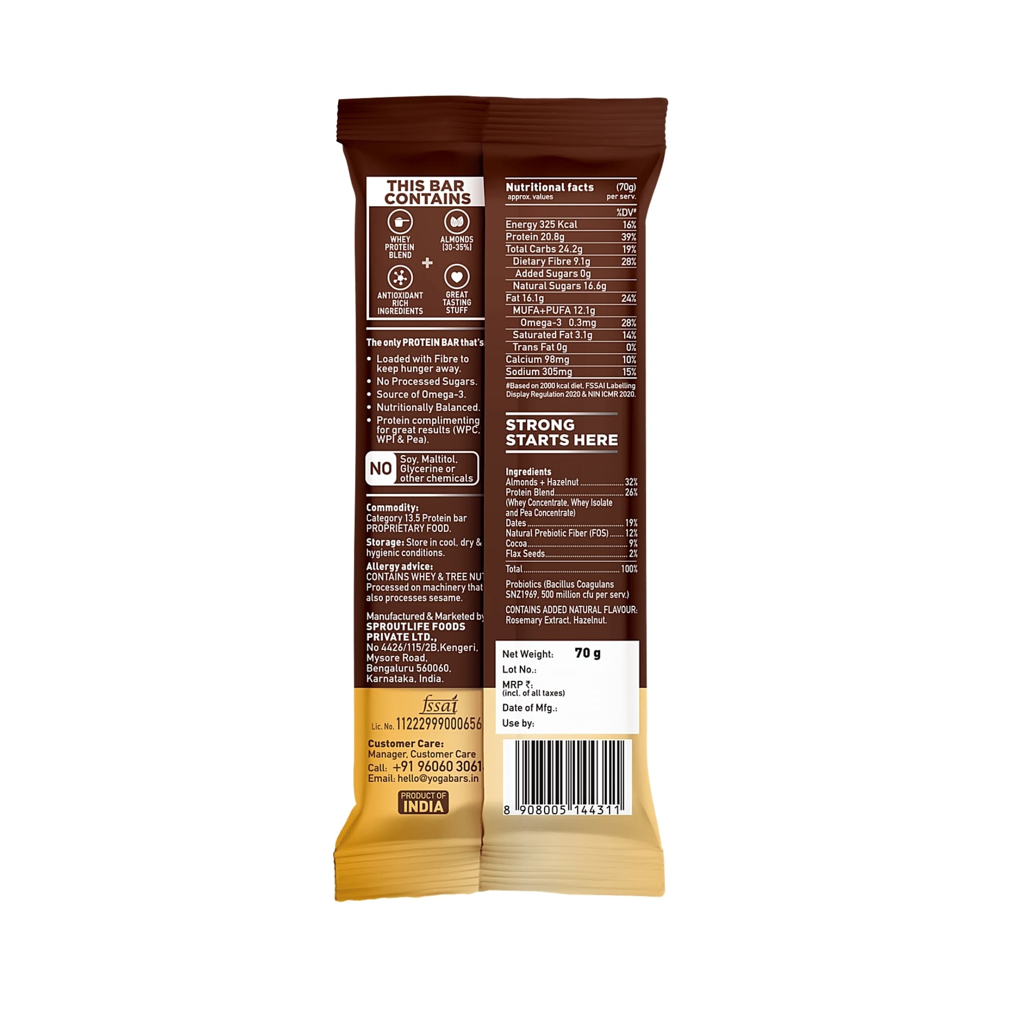 20g NAS Protein Bar - Hazelnut - 70g