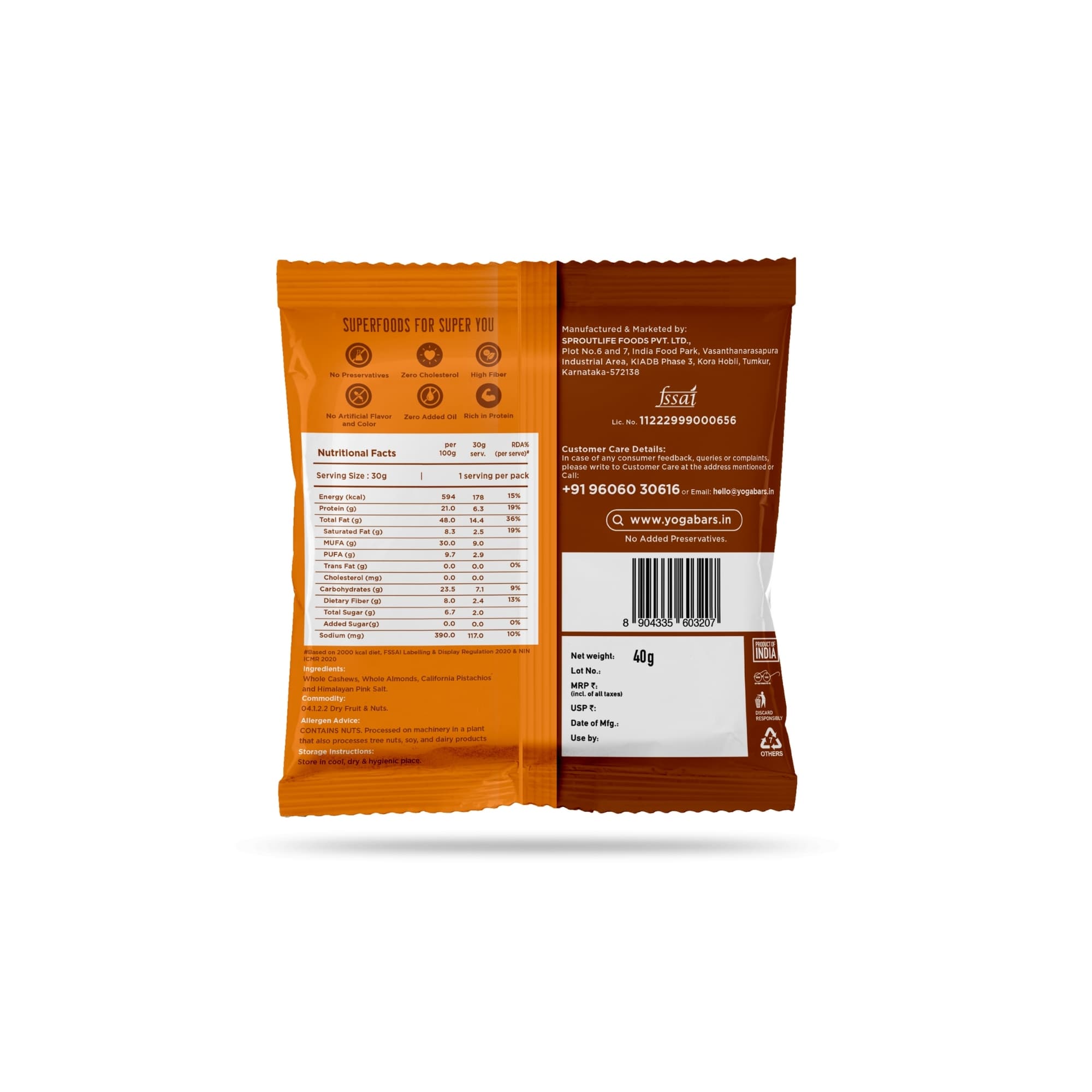 Roasted & Salted Nut Mix - 40g