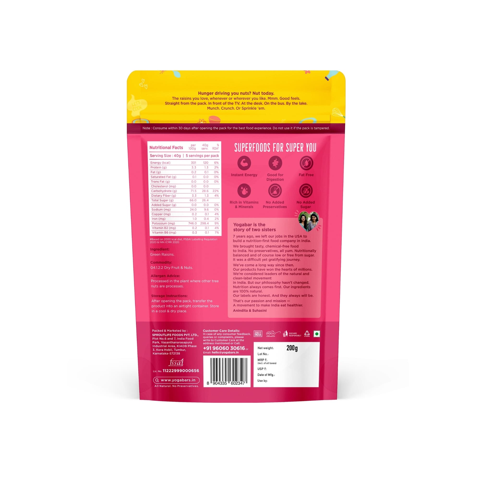 Seedless Afghani Green Raisins - 200g