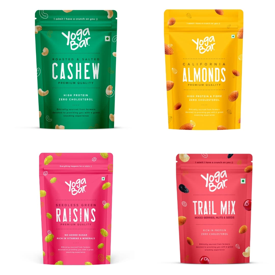 Yoga Bar Go Nuts Box - Set of 4 | Nutritious Nut Snack Pack