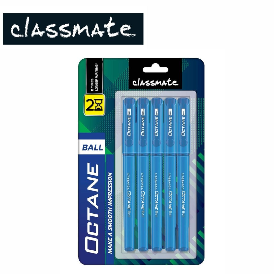 Classmate Octane Ball Pen Blue(Pack Of 5)