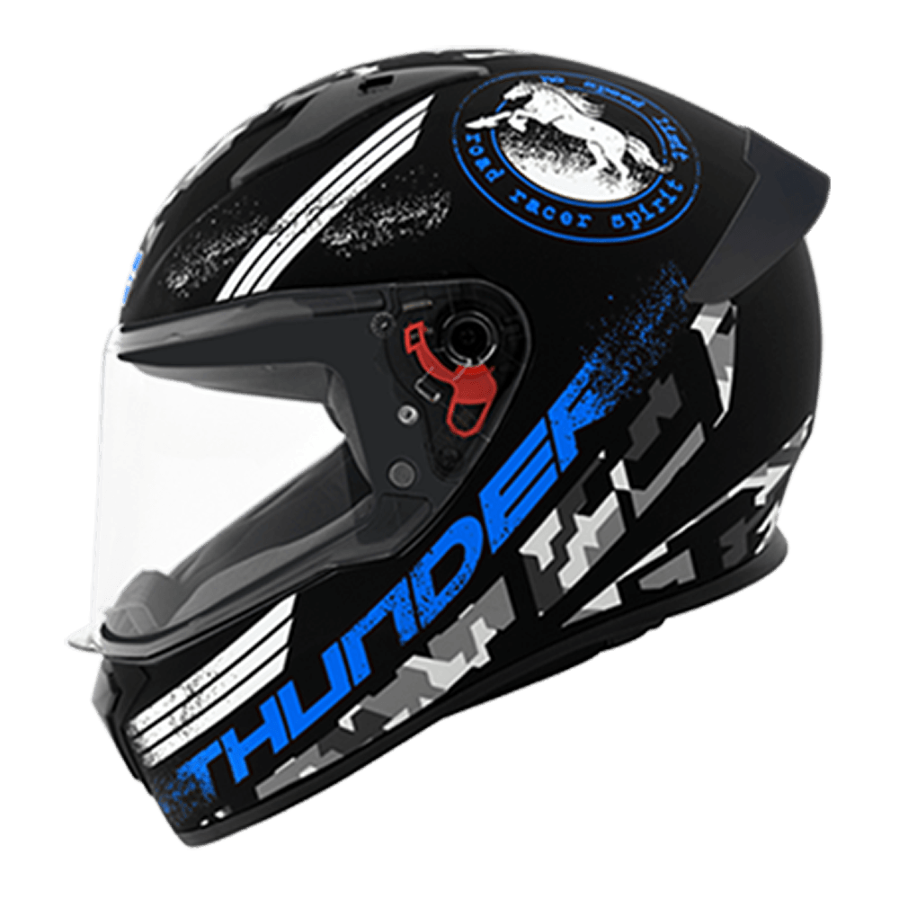 Studds Thunder D2 With Clear Visor Matt Black N1 L Helmet