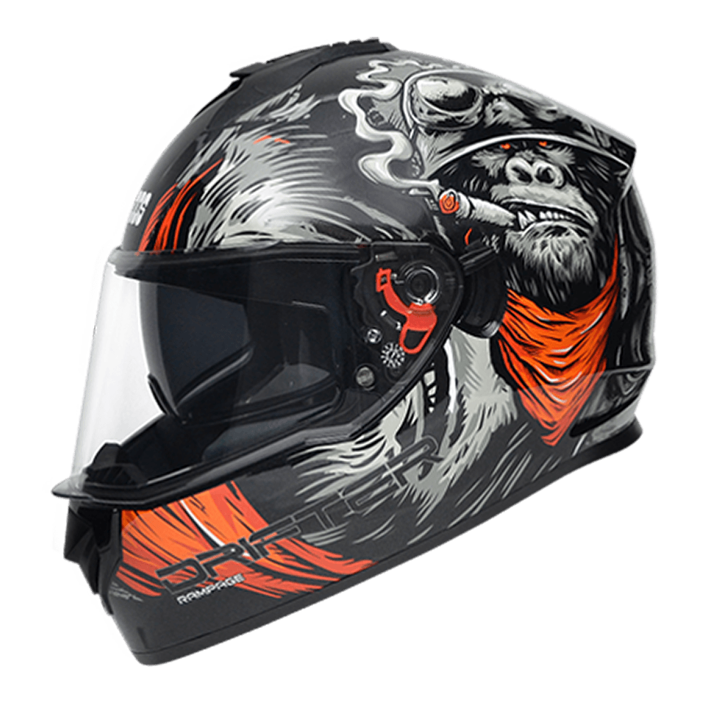 Studds Drifter D3 With Clear Visor With Spoiler Black N10 L Helmet