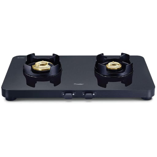 Prestige Edge Glass Manual Gas Stove 2 Burner