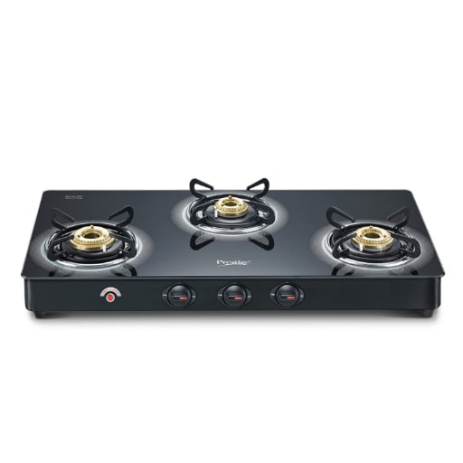 Prestige Royale Plus Schott Glass 3 Burner Gas Stove