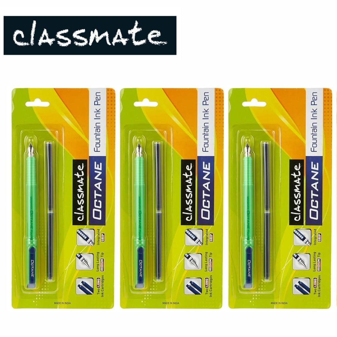 Classmate Octane Fountain Cartridge Blue(Pack Of 4)