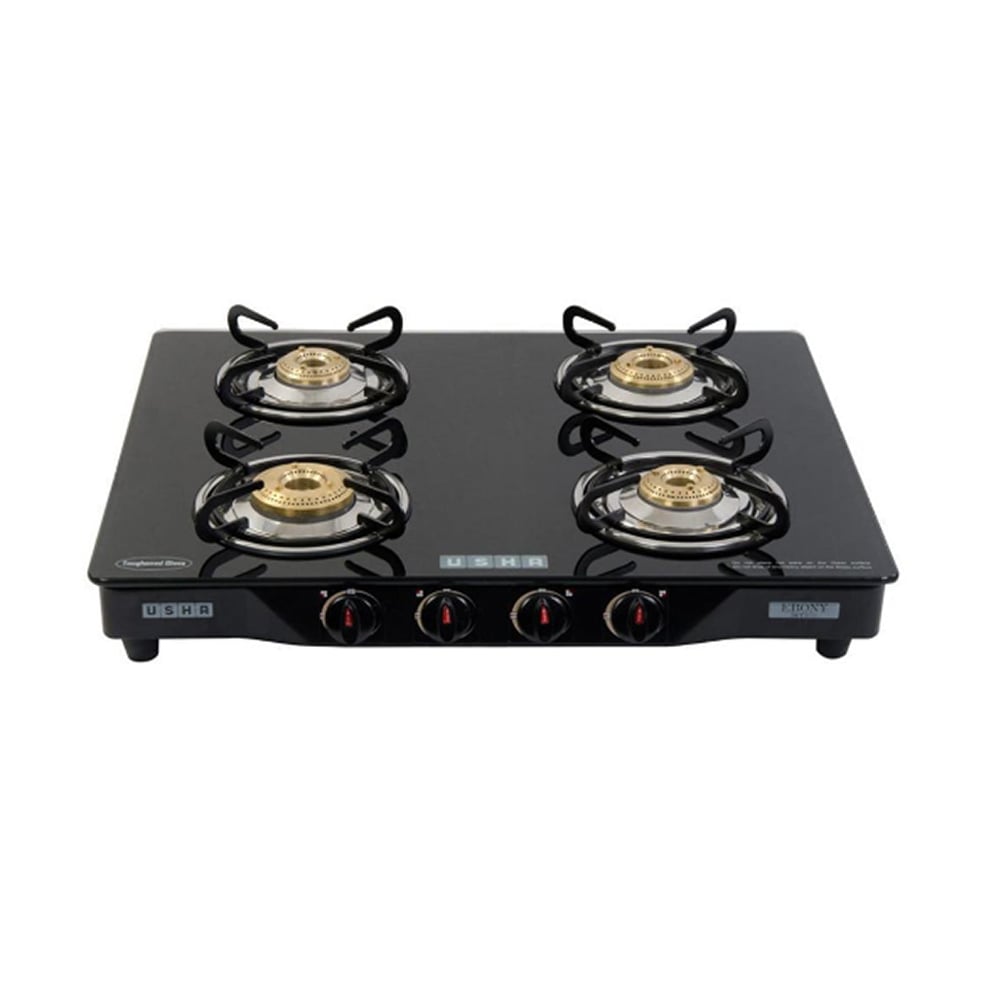 Usha EBONY 4001 4 Burner Gas Stove Black