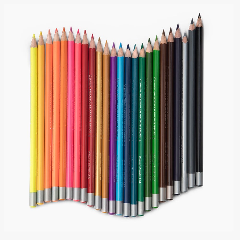 Camlin Premium Triangular Colour Pencils 24 Shades