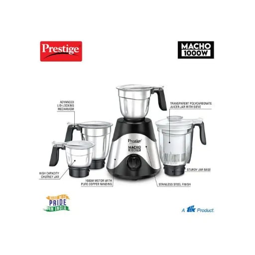 Prestige 42524 Macho 1000 W Mixer Grinder
