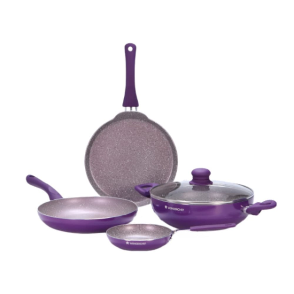 Wonderchef Non-stick Cookware Set (Purple)
