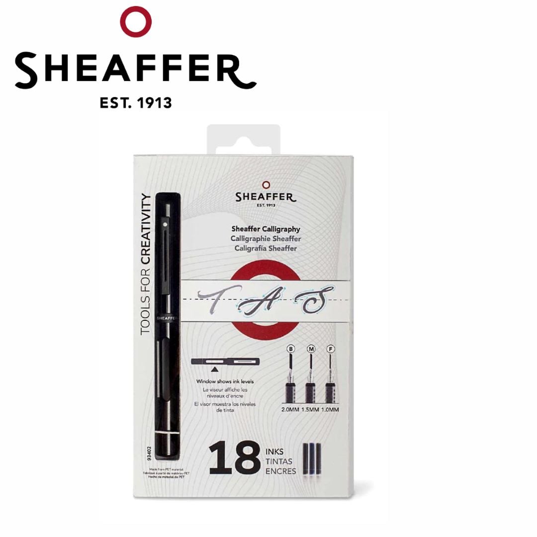 PEN SHEAFFER 93402 BLACK CALLIGRAPHY MINI KIT WITH F, M AND B NIBS