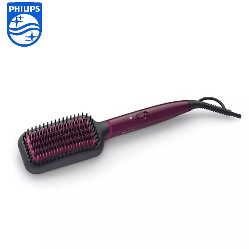 Philips Heated Straightening Brush BHH730(Purple)