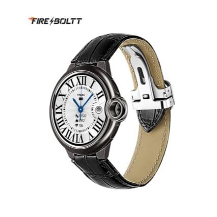 Fire-Boltt Topaz 3.30 cm (1.3 Inch) Round Luxury Smartwatch with Bluetooth Calling, Voice Assistant, Multiple Sports Modes, 360 Health Tracking