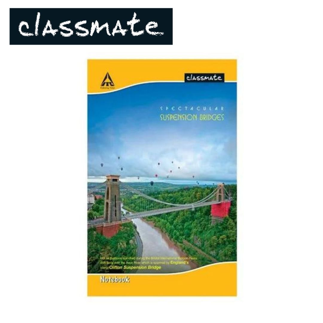 Classmate Soft  Bounded Unruled Long Note Book 172Pg (272X167mm)