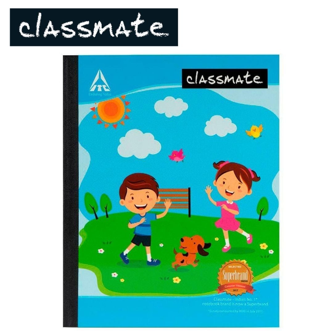 Classmate Hard Bounded Unruled Note Book 96Pg (210X170mm)