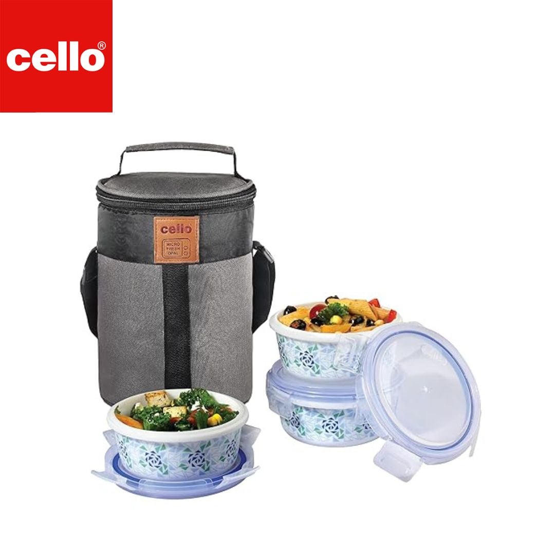 Cello Lunch Box W Jacket 3Pc - Mosaic Rose