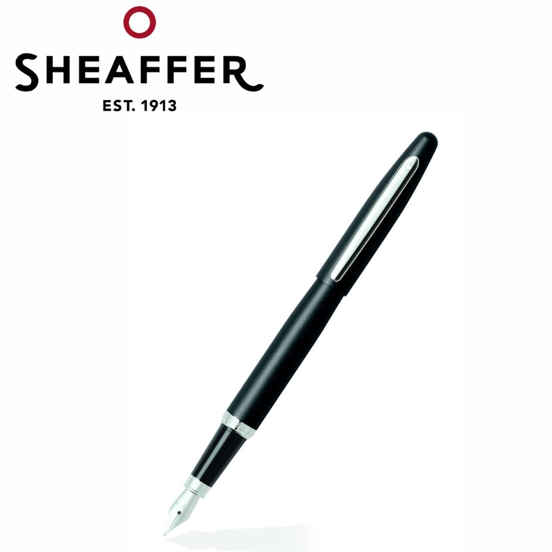 PEN SHEAFFER VFM E9405 MATTE BLACK WITH CHROME TRIM F FP