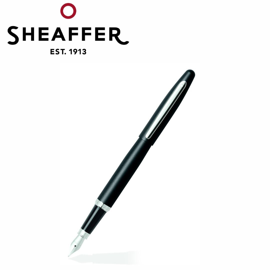 PEN SHEAFFER VFM E9405 MATTE BLACK WITH CHROME TRIM M FP