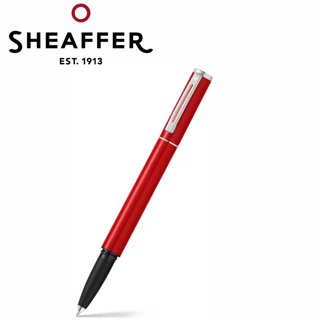 PEN SHEAFFER POP E9207 RED HIGH GLOSS RESIN BODY  WITH CHROME TRIM RB