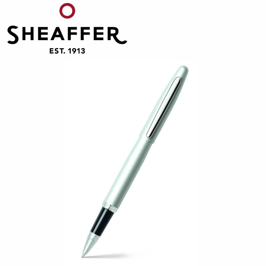 PEN SHEAFFER VFM E9400 STROBE SILVER WITH CHROME TRIM RB