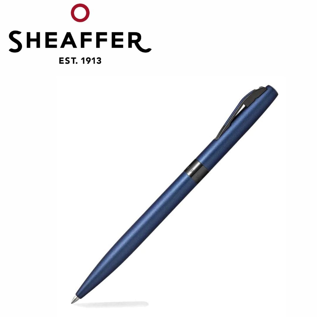PEN SHEAFFER REMINDER E9018 MATTE BLUE LACQUER WITH POLISHED BLACK PVD TRIM BP