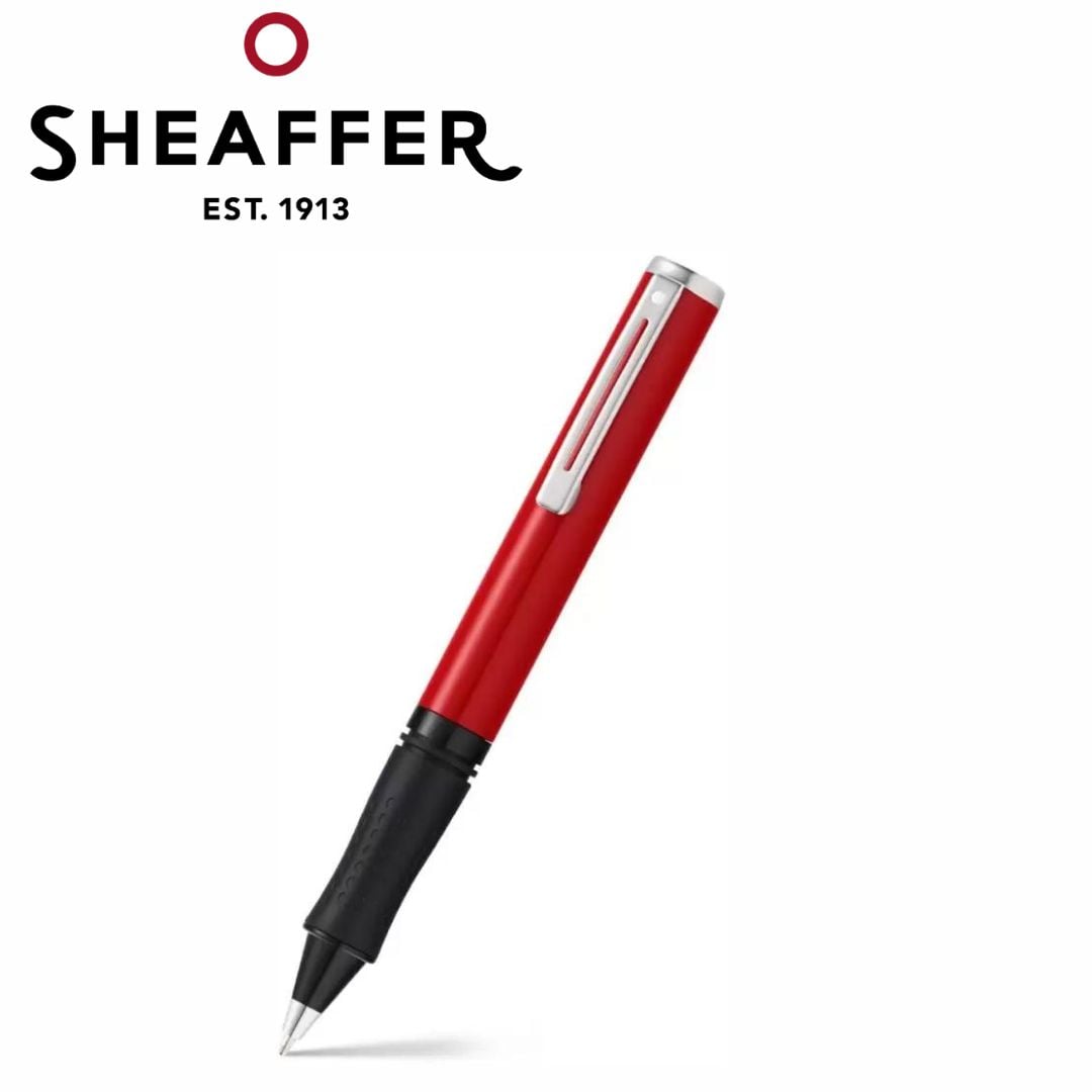 PEN SHEAFFER POP E9207 RED HIGH GLOSS RESIN BODY  WITH CHROME TRIM BP
