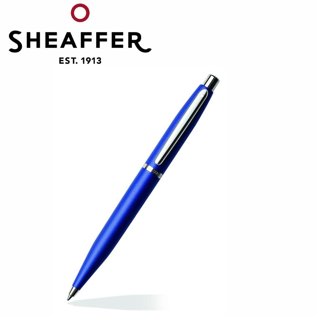 PEN SHEAFFER VFM E9401 NEON BLUE WITH CHROME TRIM BP