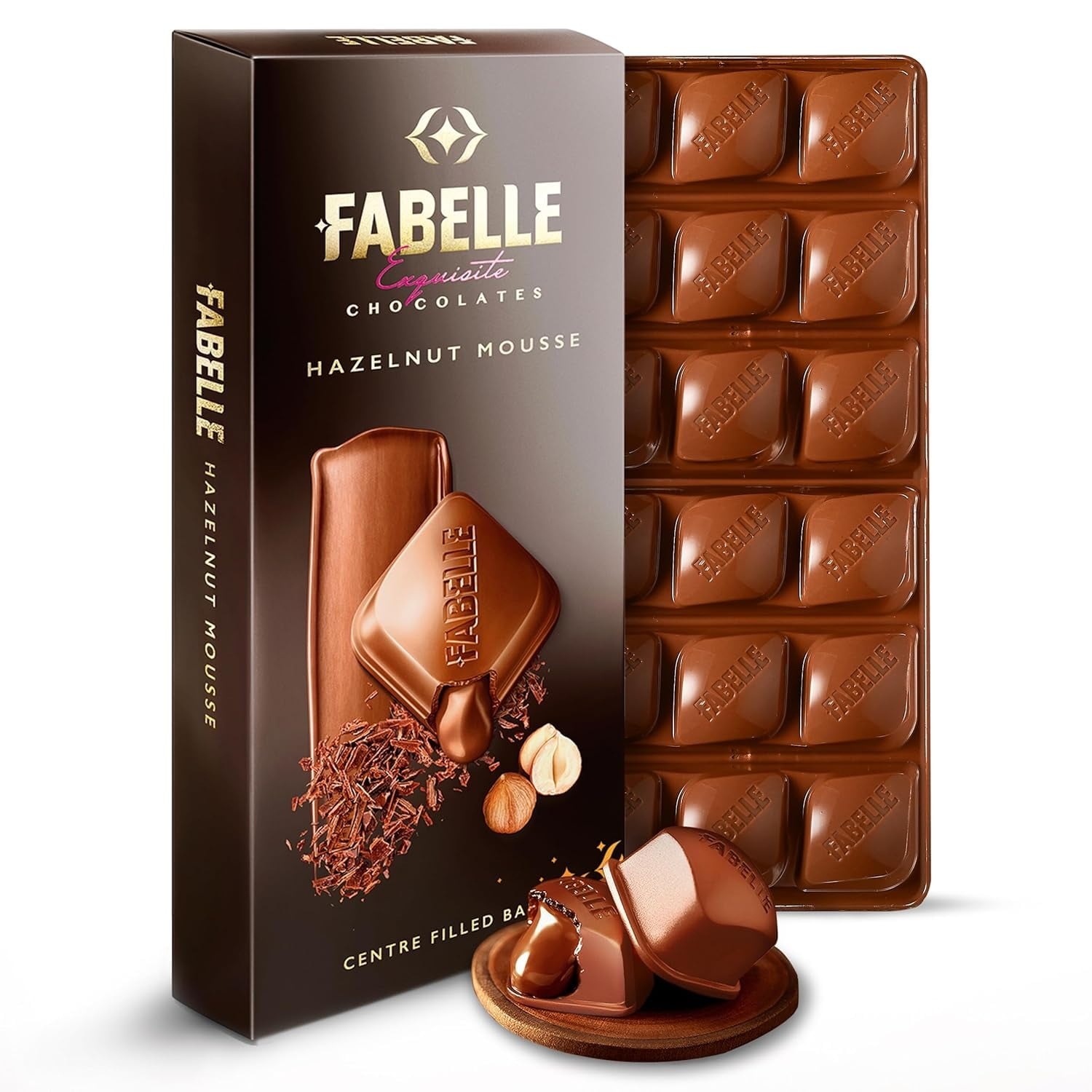 Fabelle Hazelnut Mousse Luxury Milk Chocolate Bar