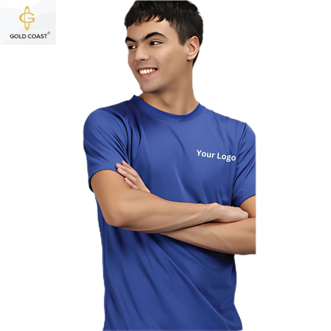Gold Coast DRI-FIT Dot-Knit Round Neck T-Shirt - Royal Blue