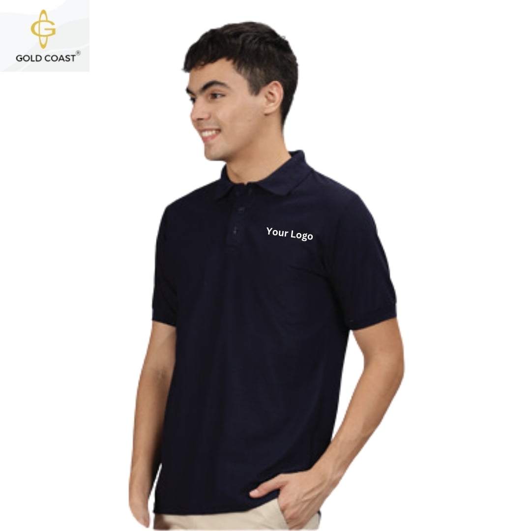 Gold Coast Spun Pique Polo T-Shirt - Navy Blue