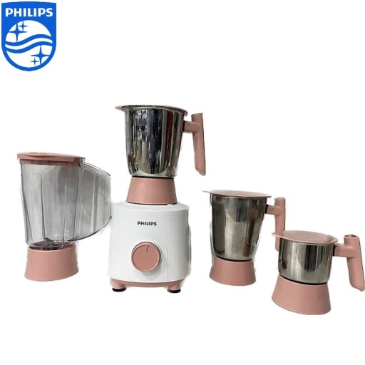 Philips 500W 4 Jars Mixer Grinder White/Peach