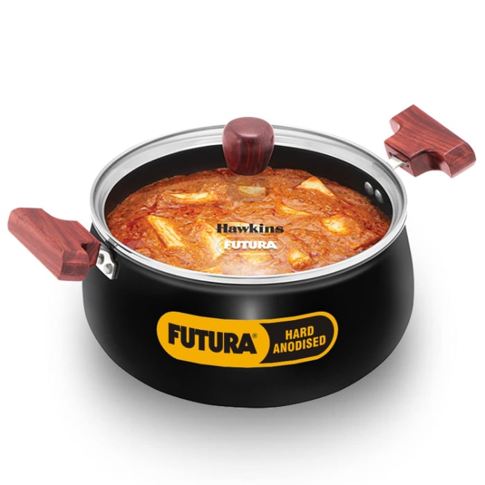 Hawkins Futura 4 Litre Cook n Serve Induction Handi With Glass Lid