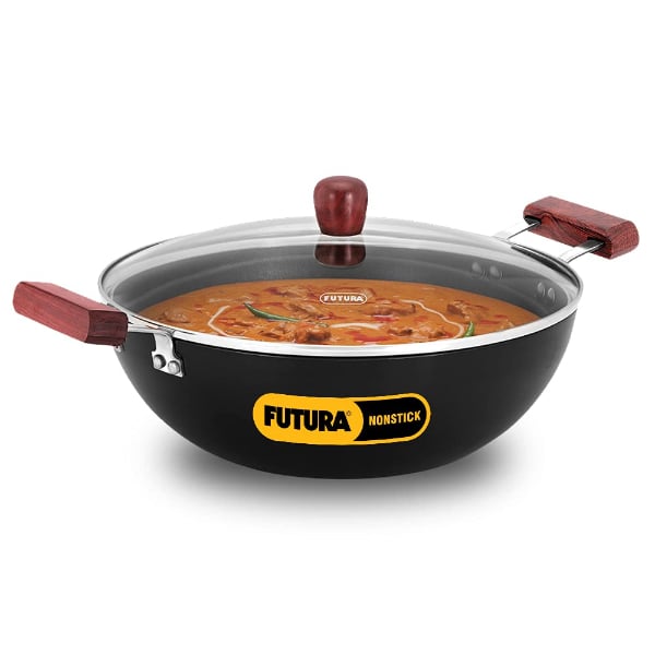 Hawkins Futura 5 Litre Deep Kadhai with Glass Lid