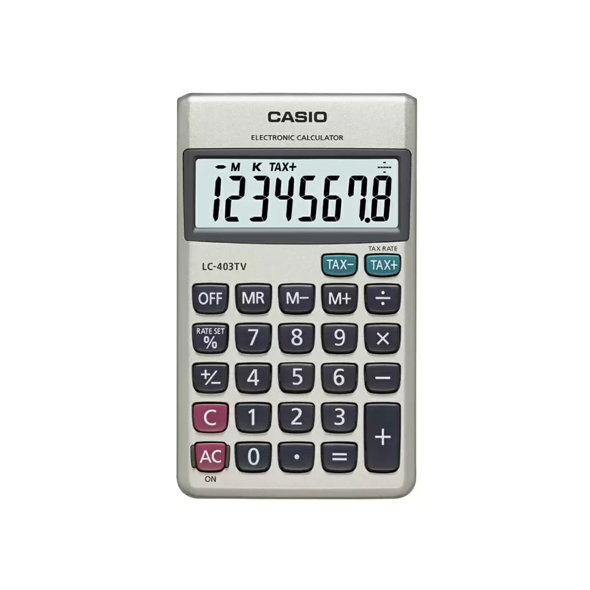 Casio LC-403TV Portable Calculator with Metal Faceplate